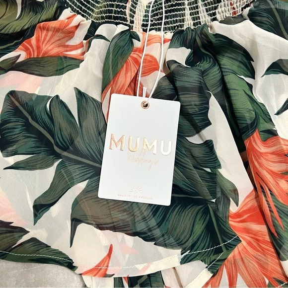 Show Me Your Mumu Hacienda Maxi Dress Off Shoulder Paradise Tropical Floral XS - Picture 9 of 13